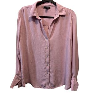 Tamara H. Women’s Lilac Collared Button Top Long Sleeve Spring Dressy